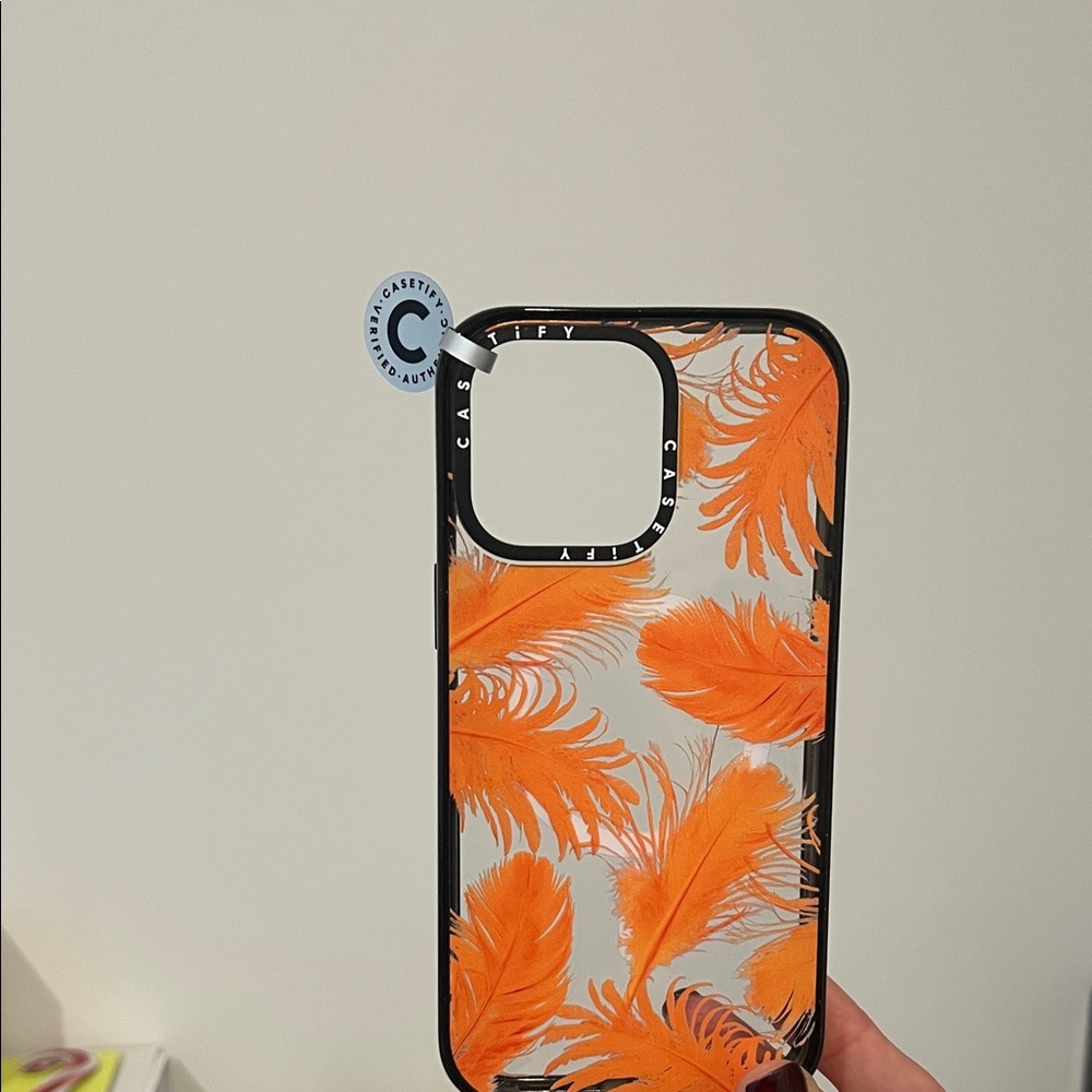 Casetify Vibrant Orange Feather Case